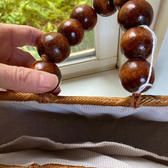 NWT Anthropologie Half Moon Raffia Clutch - Picture 4 of 6